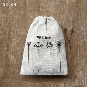 Small drawstring bag-With love