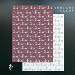 Χαρτί περιτυλίγματος μικρό 29x42εκ. - Κουνέλι & Σκαντζόχοιρος