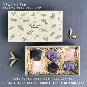 Lg matchbox crystal set-Calm & healing Lg matchbox crystal set-Calm & healing