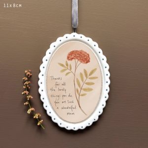 Πορσελάνη οβάλ δαντέλα-Thanks love