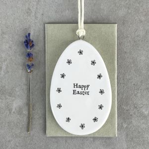 Πορσελάνινο αυγό-Happy easter 4x6εκ.