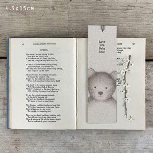 Σελιδοδείκτης αρκούδα - Love you baby bear 4,5x10,5εκ. Σελιδοδείκτης αρκούδα - Love you baby bear 4,5x10,5εκ.