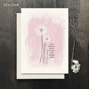 Blossom card-As lucky as can be best mum