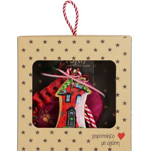 Γούρι Σπίτι μεταλλικό-Πουλάκια 18x17,5εκ.