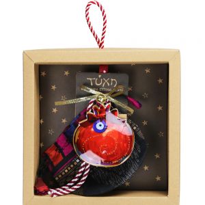 Γούρι Ρόδι μικρό-Μάτι - μέταλλο