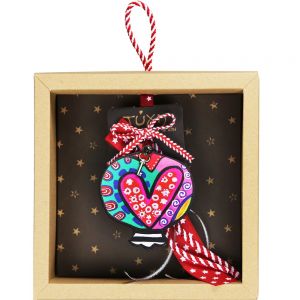 Γούρι Στολίδι τύχης-Ρόδι Καρδιά