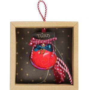 Γούρι Στολίδι τύχης-Ρόδι πέταλο - ΞΥΛΟ - 18x18