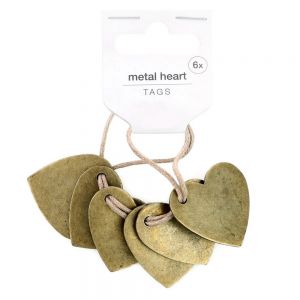 Καρδιές μεταλλικές (Σετ/6) 3,5 εκ. - μπρονζέ Καρδιές μεταλλικές (Σετ/6) 3,5 εκ. - μπρονζέ