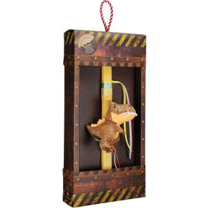 Λαμπάδα Δεινόσαυρος μπρελόκ - Καφέ