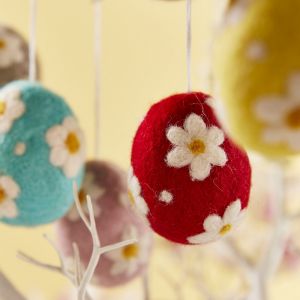 Αυγό φελτ με λουλούδια 6εκ. Αυγό φελτ με λουλούδια 6εκ.
