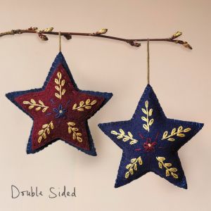 Στολίδι φελτ Folk Art 7,5εκ. - Μπλε αστέρι