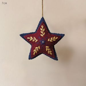 Στολίδι φελτ Folk Art 7,5εκ. - Μπλε αστέρι