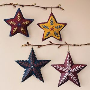 Στολίδι φελτ Folk Art 7,5εκ. - Κόκκινο αστέρι