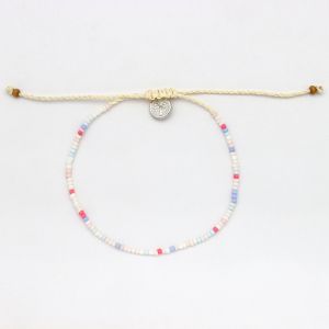 Βραχιόλι mini χάντρες - Λευκό Multi