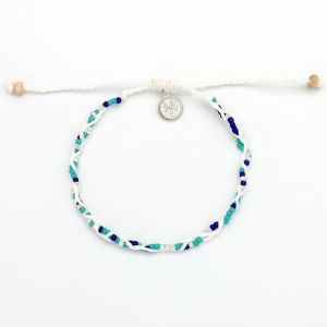 Βραχιόλι Κορδόνι & Χάντρες Μπλε