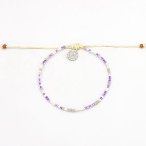 Βραχιόλι Mini Χάντρες Μωβ Λευκό