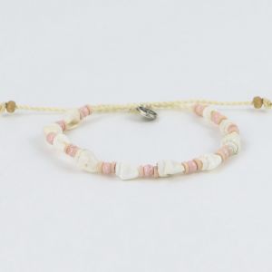 Βραχιόλι με Κοχύλια Ροζ