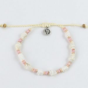 Βραχιόλι με Κοχύλια Ροζ