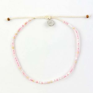 Βραχιόλι Ποδιού Mini χάντρες Ροζ