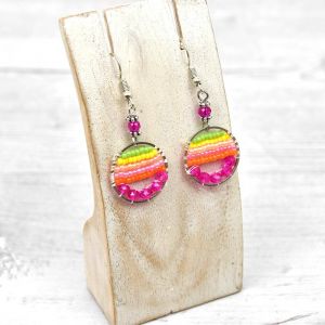 Σκουλαρίκια χάντρες στρογγυλά Σκουλαρίκια χάντρες στρογγυλά