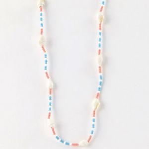 Κολιέ Bali με Κοχύλια Ροζ & Σιέλ