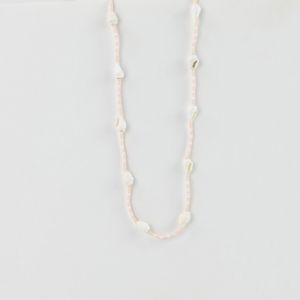 Κολιέ Bali με Κοχύλια & χάντρες Ροζ