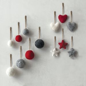 Αστέρι φελτ μικρό 4εκ. - Κόκκινο