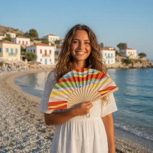 Βεντάλια κύμα 21εκ. ξύλινη