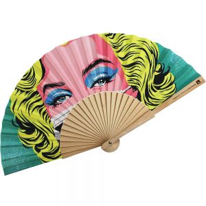Βεντάλια ξύλινη 23εκ.- Pop art Marilyn