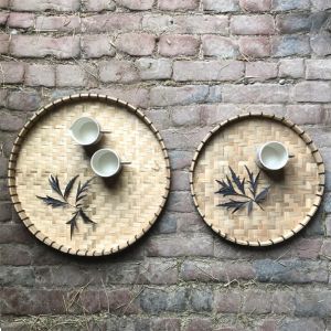 Δίσκος ξύλινος - Μεγάλος φυσικό 48εκ.