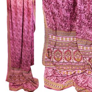 Ύφασμα vintage από σάρι (#12) 5x1μ. - μεταξωτό vintage Ύφασμα vintage από σάρι (#12) 5x1μ. - μεταξωτό vintage