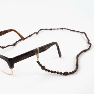 Κορδόνι γυαλιών μακραμέ - καφέ Κορδόνι γυαλιών μακραμέ - καφέ