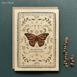 Insect card-Butterfly kisses birthday wishes
