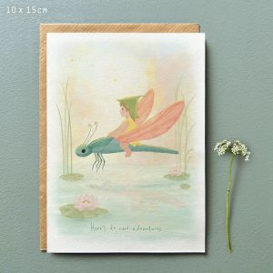 Flower folk Κάρτα-Here's to new adventures