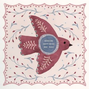 Κάρτα Folk art-Sending happiness and hugs
