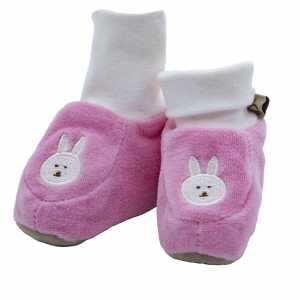 Παπουτσάκια bebe sm - Ροζ κούνελος - Κέντημα