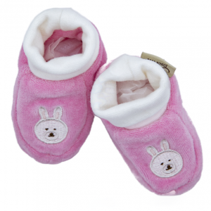 Παπουτσάκια bebe sm - Ροζ κούνελος - Κέντημα