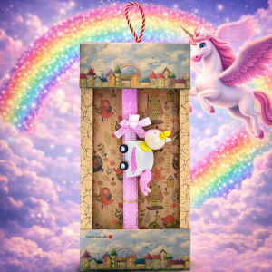 Λαμπάδα Ξύλινο pull back - Μονόκερος