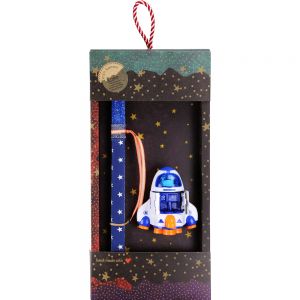 Λαμπάδα ROCKET SPACE - πύραυλος orange