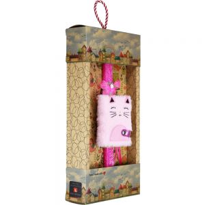 Λαμπάδα Μπλοκ λούτρινο - Γάτα