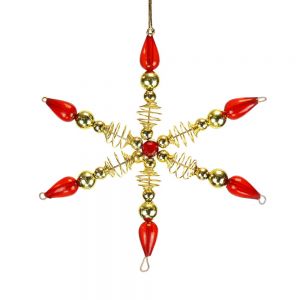 Στολίδι νιφάδα jewel κόκκινη 14εκ. Στολίδι νιφάδα jewel κόκκινη 14εκ.