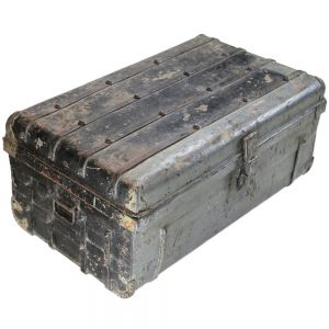 Μπαούλο vintage γκρι-μαύρο 34x44x74εκ. Μπαούλο vintage γκρι-μαύρο 34x44x74εκ.