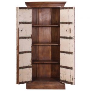 Ντουλάπι vintage κρεμ 79 x43 x164 εκ. Ντουλάπι vintage κρεμ 79 x43 x164 εκ.