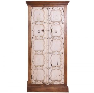 Ντουλάπι vintage κρεμ 79 x43 x164 εκ. Ντουλάπι vintage κρεμ 79 x43 x164 εκ.