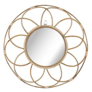 Καθρέπτης Rattan 51εκ. Flower Καθρέπτης Rattan 51εκ. Flower