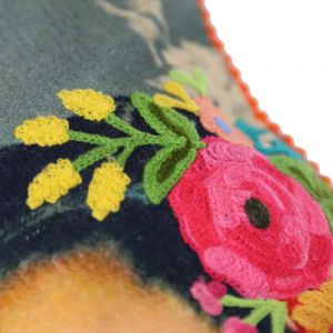 Μαξ. Frida Γκρι 45x45εκ. βαμβακερό κεντημένο Μαξ. Frida Γκρι 45x45εκ. βαμβακερό κεντημένο