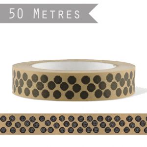 Wide brown tape-Black dots Wide brown tape-Black dots