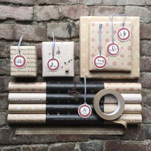 Wide brown tape-Merry Christmas ribbon Wide brown tape-Merry Christmas ribbon