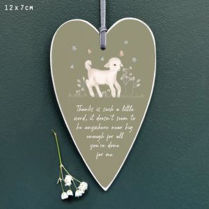 Meadow friends heart tag-Lamb Meadow friends heart tag-Lamb