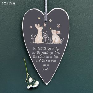 Meadow friends heart tag-Rabbits Meadow friends heart tag-Rabbits